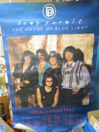 Deep Purple - The House of Blue Light - World Tour 1987 -original poster / alkuperäinen kiertuejuliste