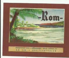 Rom  - viinaetiketti