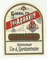Gammal Fin 1 ma  Aquavit   - viinaetiketti