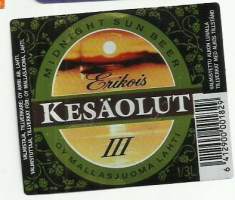 Erikois Kesäolut III -  olutetiketti