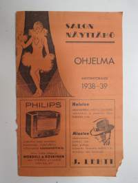 Salon Näyttömö ohjelma näytäntökausi 1938-39 &quot;Unkarin mustalaiset&quot; -theatre season program