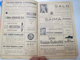 Salon Näyttömö ohjelma näytäntökausi 1938-39 &quot;Unkarin mustalaiset&quot; -theatre season program