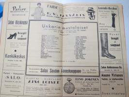Salon Näyttömö ohjelma näytäntökausi 1938-39 &quot;Unkarin mustalaiset&quot; -theatre season program