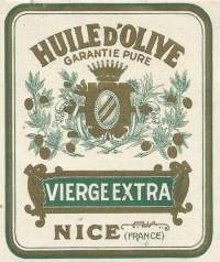 HuileDéOlive Vierg extra Nice  - tuote-etiketti