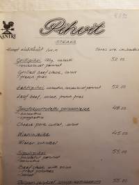 Kallion Bistro menu - Ravintola Kalliossa vuodesta 1940