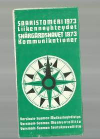 Saaristomeri liikenneyhteydet - kartta 1973