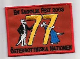 Sagolik Fest 2003  / 77 -   hihamerkki kangasmerkki pieni
