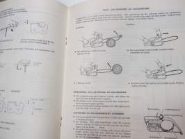 Echo CS-4500 motorsåg instruktionsbok + delar -moottorisahan käyttöohjekirja + osakuvasto ruotsiksi / chain saw manual + parts in swedish