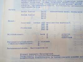 Jouper-perävaunukippi + Volvo-Tiedote saatavilla olevista traktoreista ja muista maatalouskoneista - Auto-Haro (Kokkola-Ylivieska) -myyntiesite / brochure