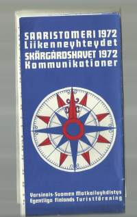 Saaristomeri liikenneyhteydet - kartta 1972