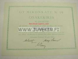 Oy Mikonkatu 19 (Oy Nikolajeff Ab), Helsinki 1950, 1 000 mk -osakekirja