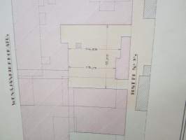 Rakennuspiirustus Turku; 2b, 13. VII, arkkitehti Onni Kaisla, Wenäjänkirkkokatu (Yliopistonkatu) / Käsityöläiskatu kulma, päätyjen ulkonäkö -drawings