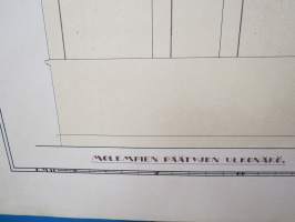 Rakennuspiirustus Turku; 2b, 13. VII, arkkitehti Onni Kaisla, Wenäjänkirkkokatu (Yliopistonkatu) / Käsityöläiskatu kulma, päätyjen ulkonäkö -drawings