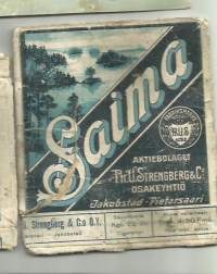 Saima  - tupakkaetiketti askin kansi