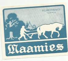 Maamies-  tupakkaetiketti