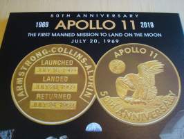 Apollo 11, 50-vuotis 1969-2019, canvastaulu, koko 40 cm x 40 cm. Teen näitä vain 50 numeroitua kappaletta. Yksi heti valmiina lähetettäväksi.