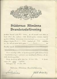 Åbo Ryska Kyrkogatan   - vakuutuskirja 1923