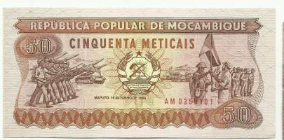Mosambik 50 Meticais 1986  seteli