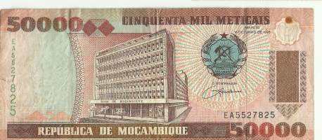 Mosambik 50 000 Meticais 1993  seteli