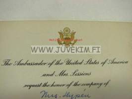 Ambasssador of the United States -kutsukortti