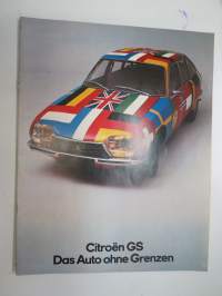 Citroën GS - Das Auto ohne Grenzen 1972 -myyntiesite / sales brochure