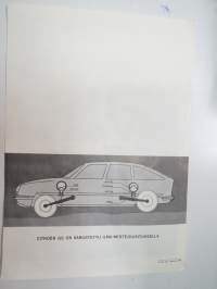 Citroën GS - Pariisin autonäyttely 1970 - Tekniikan Maailma eripainos 1970 nr 17 -magazine offprint / sales brochure, Paris Auto Expo 1970