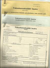 Vakuutusosakeyhtiö Imatrapalovakuutushakemuslomake 3 eril   - vakuutus