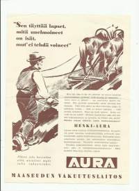 Olette suunnitelleet niin ...  /  Vakuutusyhtiö Aura  - esite 1940-luku