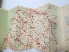 Suomen tiekartta 9 1948 Vägkarta över Finland -road map