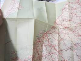 Suomen tiekartta 9 1948 Vägkarta över Finland -road map