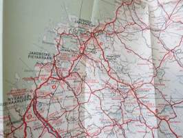 Suomen tiekartta 9 1948 Vägkarta över Finland -road map