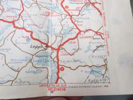 Suomen tiekartta 4 1958 Vägkarta över Finland -road map