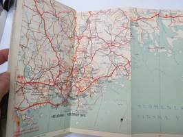 Suomen tiekartta 2 1950 Vägkarta över Finland -road map