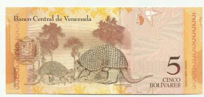 Venezuela 5 Bolivares 2007  seteli