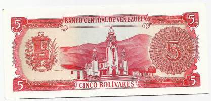 Venezuela 5 Bolivares 1989  seteli