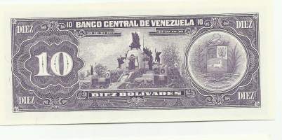 Venezuela 10 Bolivares 1992  seteli