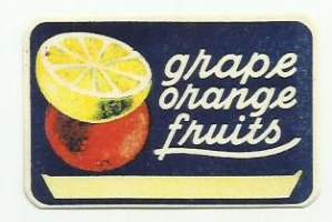 Grape orange fruits -   juomaetiketti