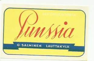 Punssia -   juomaetiketti