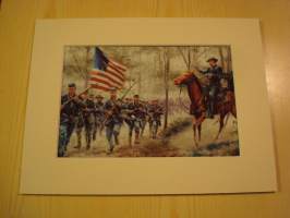 USA:n sisällisota, Civil War, paspiksen koko on noin 15 cm x 20 cm, kuva on uusintapainos. Hieno esim. lahjaksi. Ota yhteyttä jos haluat tämän kehystettynä.