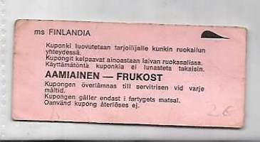 Ms Finlandia - Aamiainen    tilapäinen maksuväline