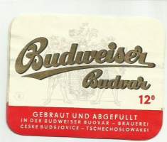 Budweiser Budvar  12 -  olutetiketti