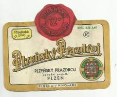 Plezensky Prazdroj  -  olutetiketti