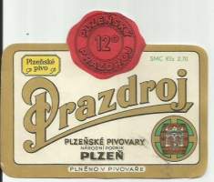 Prazdroj  -  olutetiketti