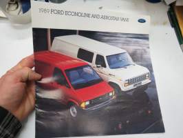 Ford Econoline and Aerostar vans 1989 -myyntiesite / sales brochure