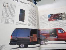 Ford Econoline and Aerostar vans 1989 -myyntiesite / sales brochure