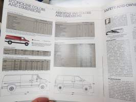 Ford Econoline and Aerostar vans 1989 -myyntiesite / sales brochure