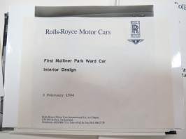 Rolls-Royce and Bentley 1994 year model specifications news release + 6 pcs press photographs -lanseerausesite + 6 kpl pressikuvia