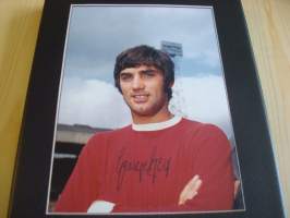 George Best, Manchester United, jalkapallo, canvastaulu, koko 20 cm x 30 cm. Teen näitä vain 50 numeroitua kappaletta. Yksi heti valmiina lähetettäväksi.