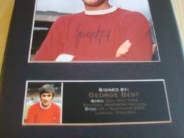 George Best, Manchester United, jalkapallo, canvastaulu, koko 20 cm x 30 cm. Teen näitä vain 50 numeroitua kappaletta. Yksi heti valmiina lähetettäväksi.