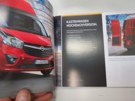 Opel Vivaro 2016 -myyntiesite / sales brochure
